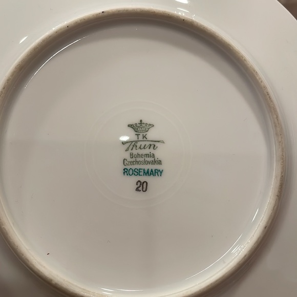 Vintage TK Thun Bohemia
Czechoslovakia Rosemary Bread/
Butter Plate - Picture 3 of 7